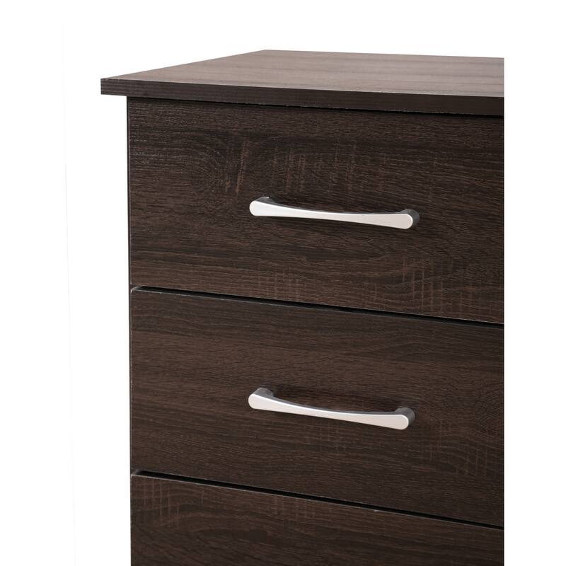 Wenge Nightstand 24x18x16 Compact Modern Bedside Table with Drawer, Sleek Finish and Sturdy Design for Bedroom Storage