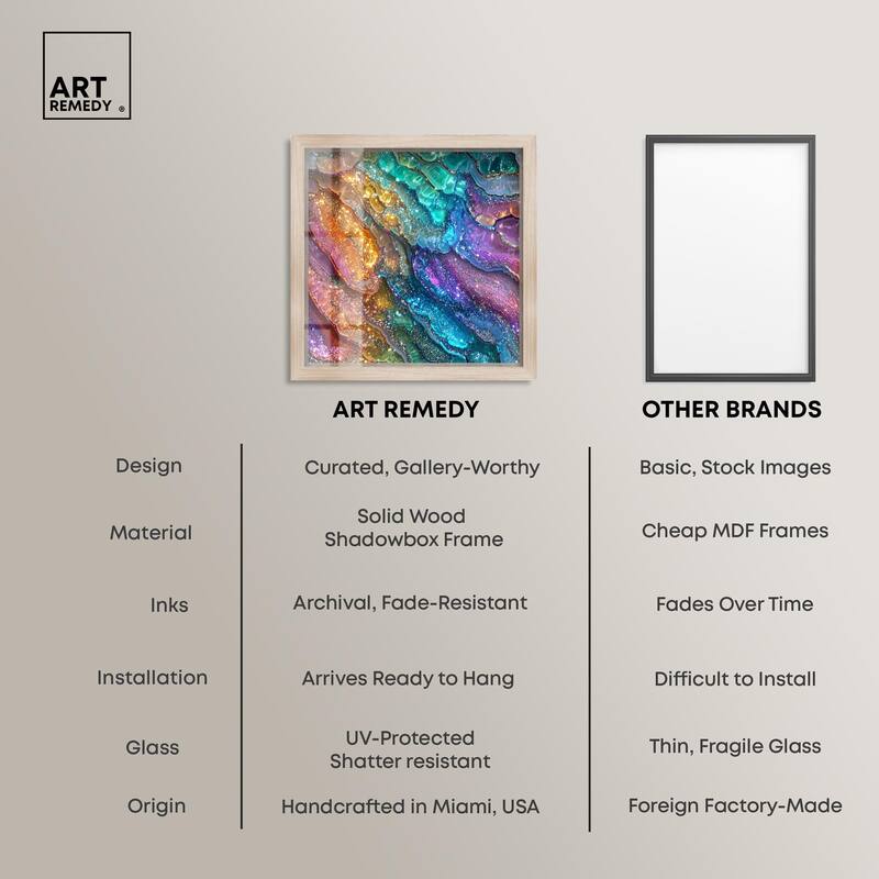 Glittering Spectrum I Shadowbox by Art Remedy