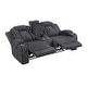 preview thumbnail 14 of 35, Brynda Corduroy 3-Piece Manual Double Reclining Sofa Sets
