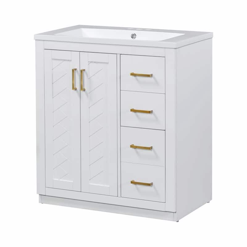 30'' Bathroom Vanity with Resin Sink