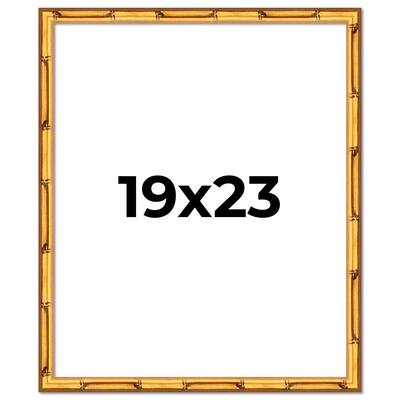 19x23 Frame Gold Bamboo Picture Frame Modern Photo Frame Includes UV Acrylic Shatter Guard Front Acid Free Foam Backing Board