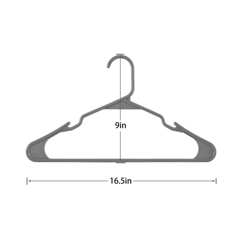 VECELO Plastic Adult Hangers Holds Up To 10 Lbs(25/50 Packs Option), Clothes Hangers