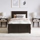 preview thumbnail 3 of 8, Charlotte Solid Wood Low Profile Platform Bed with Matching Footboard