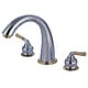 preview thumbnail 3 of 5, Milano 3-Hole Deck Mount Roman Tub Faucet Polished Chrome/Polished Brass