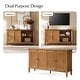 preview thumbnail 20 of 19, HULALA HOME Jane Transitional Solid Wood 58"Wide 4 Door Sideboard