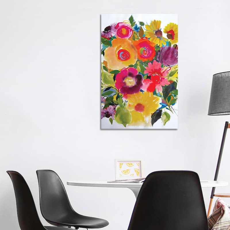iCanvas "Purple Zinnias" by Kim Parker Canvas Print - 40x26x1.5