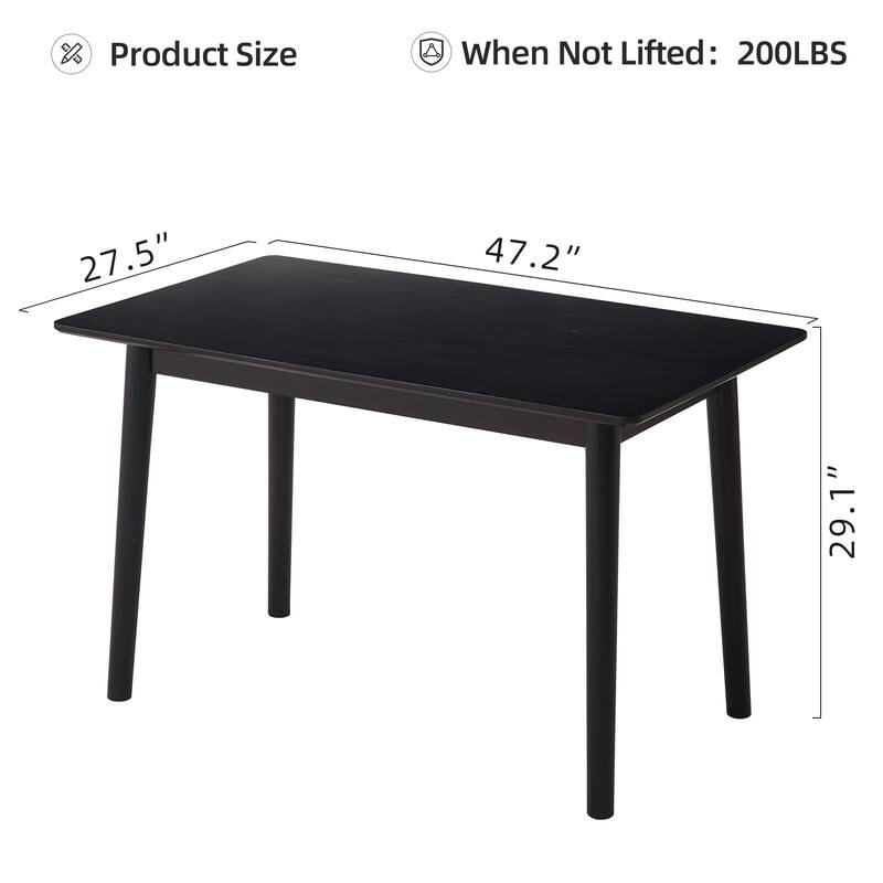 47-inch Dining Table Solid Wood Kitchen Table Dining Table