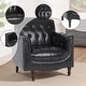 preview thumbnail 61 of 72, Tufted Accent Chair Vegan Leather Armchair for Living Room
