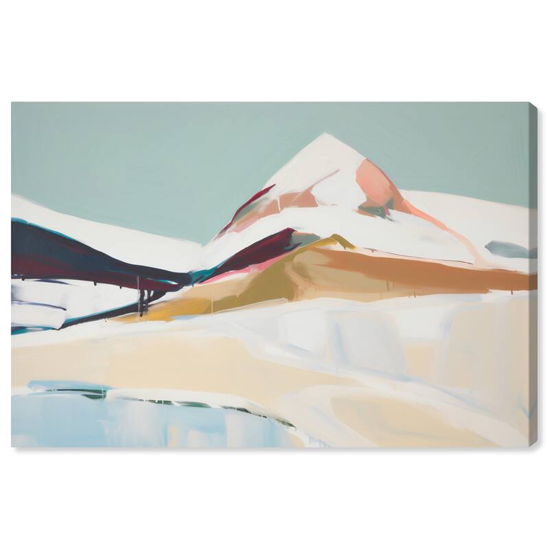 Wynwood Studio Nature and Landscape Mountain like Meringue White and Modern & Contemporary Wall Art Canvas Print
