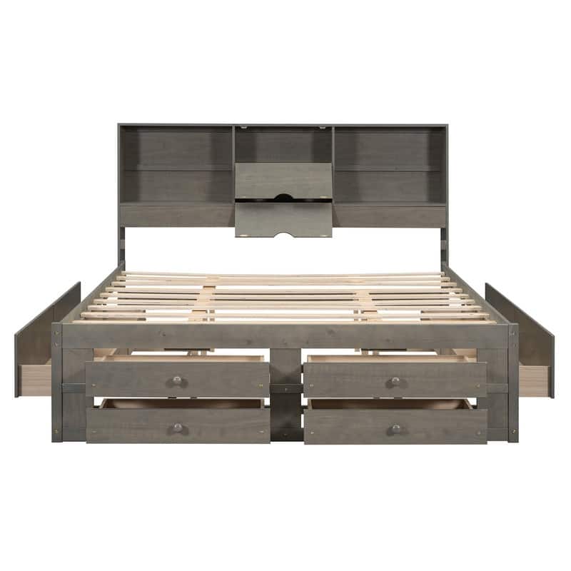 Gothic Cabinet Craft Platform Bed - Thumbnail 4