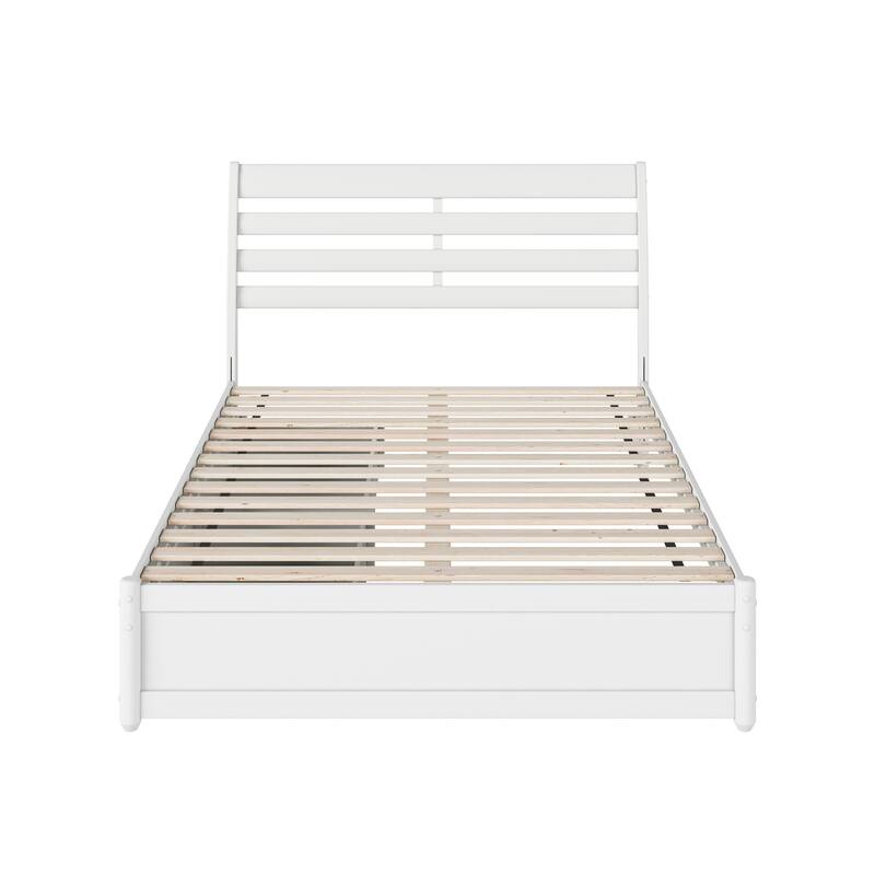 Emelie Platform Bed with Panel Footboard and Storage Drawers