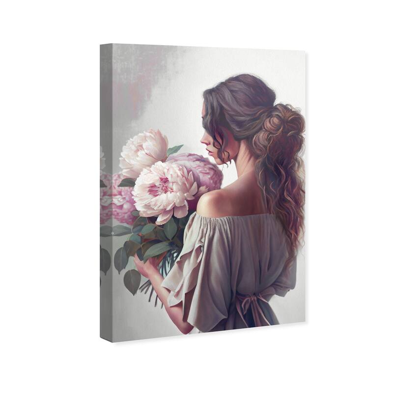 Wynwood Studio Fashion and Glam Antoinette Gray and Traditional Wall Art Canvas Print