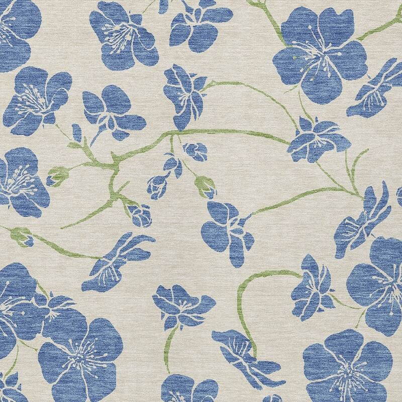HomeRoots Floral Transitional Rectangle Outdoor Rug