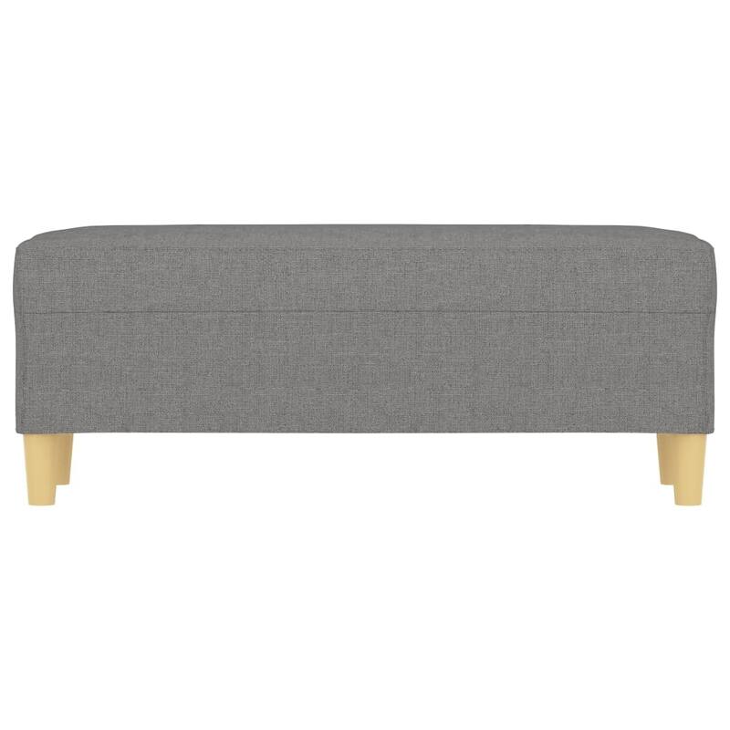 vidaXL Bench Upholstered Ottoman Bench with Padded Seat for Bedroom Fabric