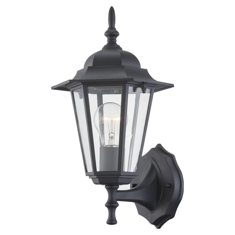 2 Pack 1- Light Textured Black Outdoor Sconce Wall Mount Light