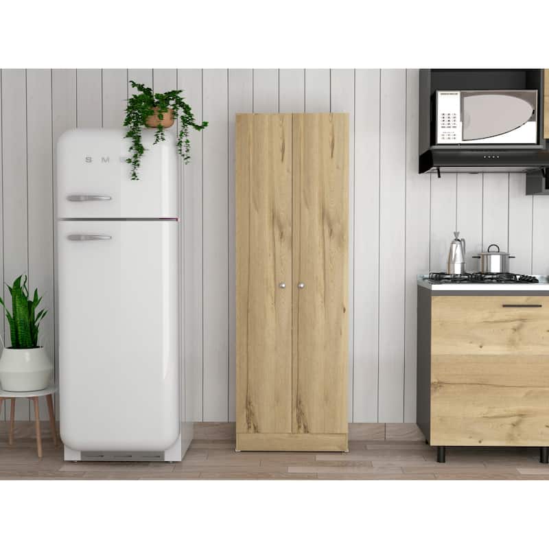 Virginia Double Door Storage Cabinet, Five Shelves