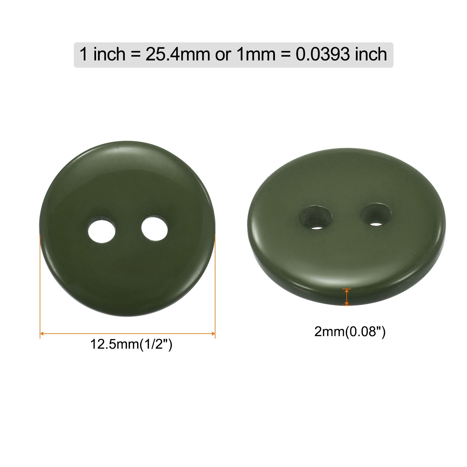 Sewing Button 2 Holes Resin Round Craft Replacement Buttons for Clothing DIY Crafts Decoration