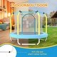 preview thumbnail 22 of 28, 55'' Kids Trampoline with Basketball Hoop and Safety Enclosure