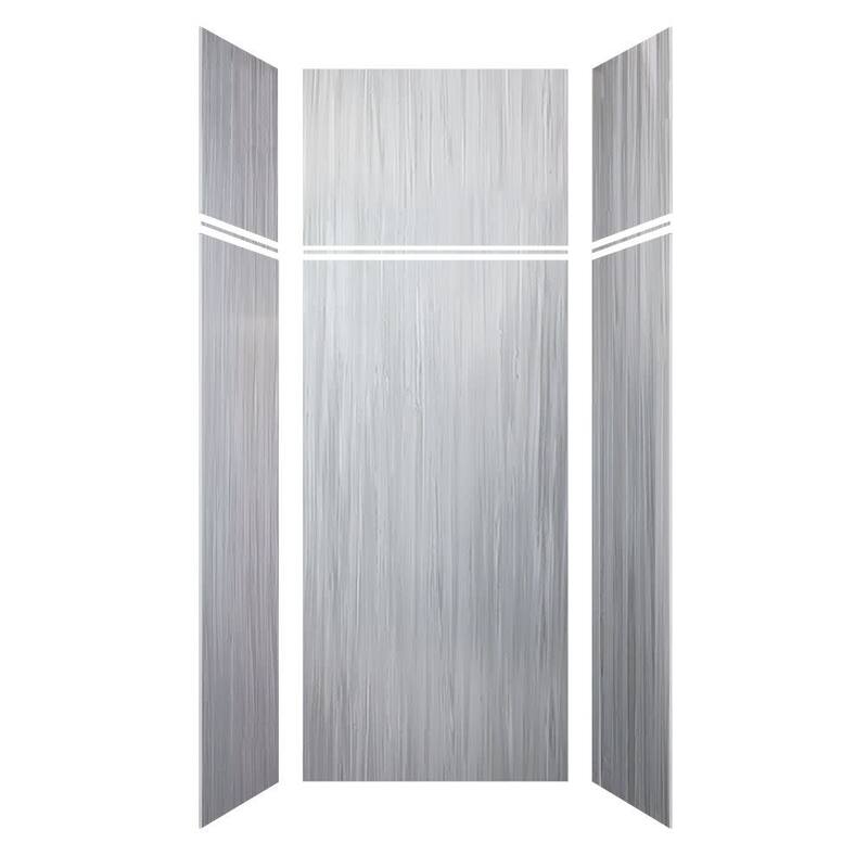 Transolid LWKX36367224 Lusso 96" H x 36" W x 36" D Three Wall Alcove