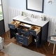 preview thumbnail 3 of 10, OVE Decors Tahoe 48 in. Midnight Blue Single Sink Vanity with White Cultured Marble Top and Mirror