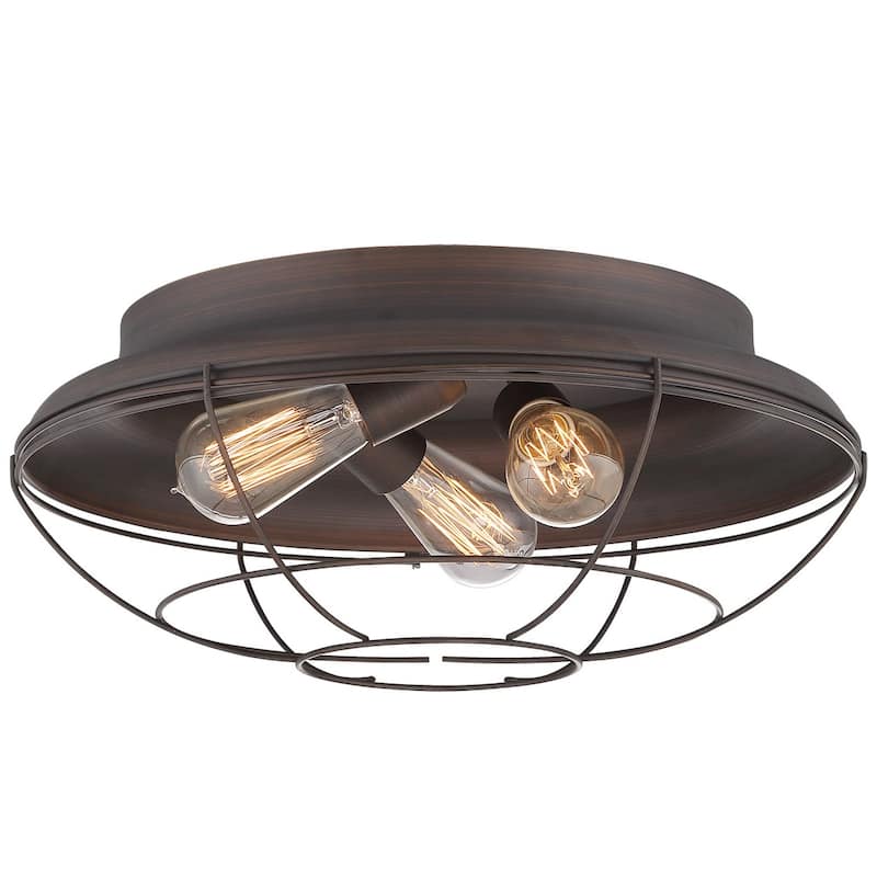 Millennium Lighting 3 Light 17" Wide Outdoor Flush Mount Bowl Ceiling