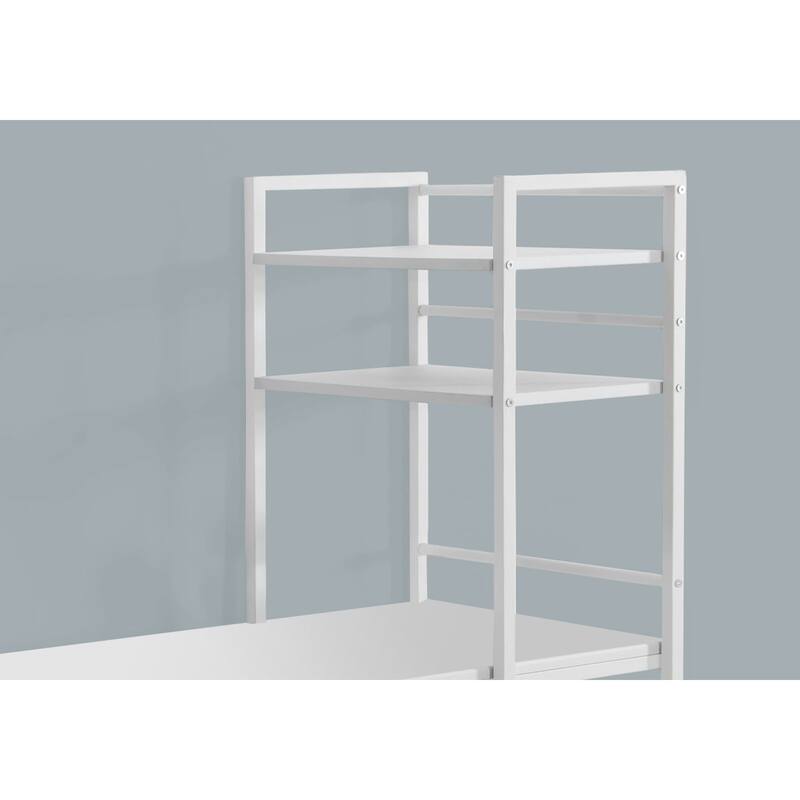 48" Modern Computer Desk with 4 Storage Shelves, Contemporary Design for Home Office, Laptop and Work