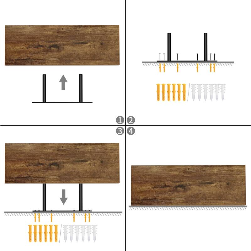 Homy Casa Wall-Mounted Floating Shelf, Set for Kitchen, Sturdy and Stylish