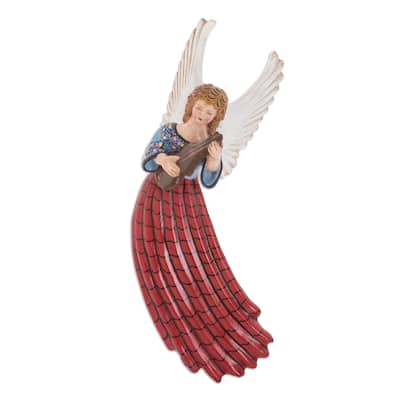 Novica Handmade Coban Ceramic Angel Wall Art