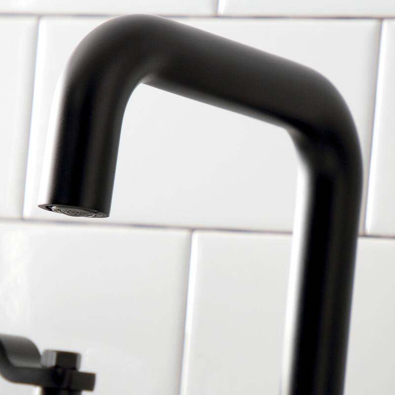 Kingston Brass Whitaker Two-Handle 3-Hole Deck Mount Widespread Bathroom Faucet with Push Pop-Up