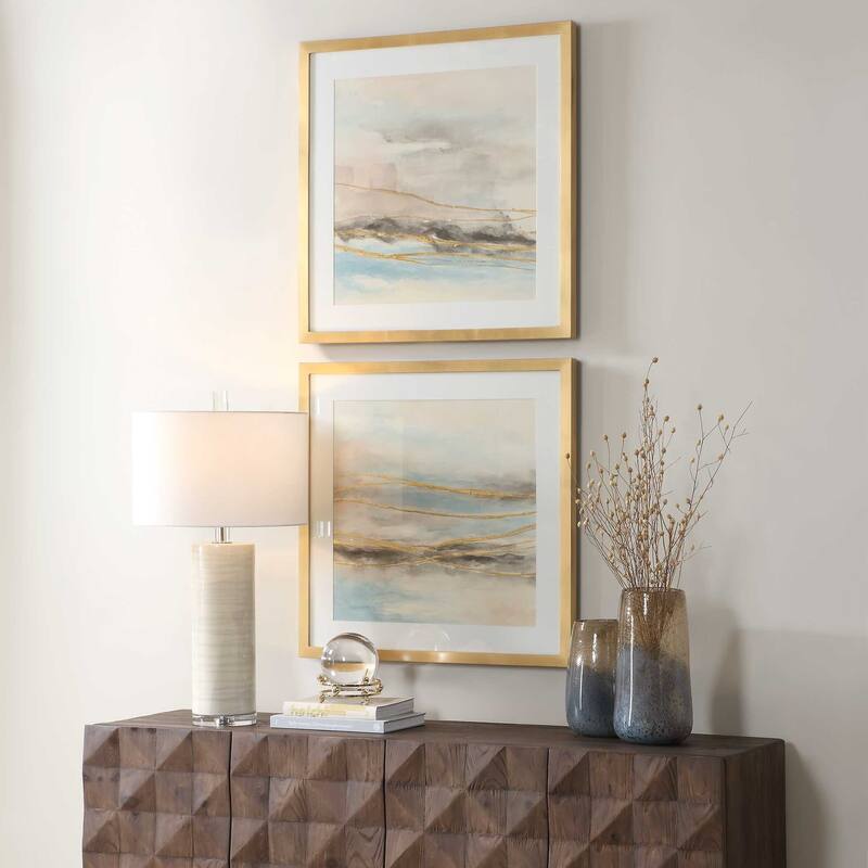 Uttermost So Golden Abstract Landscape Prints (Set of 2)