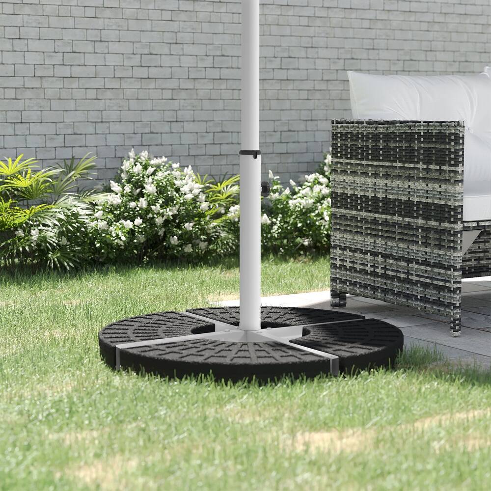 Outsunny Outdoor Universal Cross Brace Stand for Small Offset Umbrella and Market Umbrella, Cross Umbrella Base