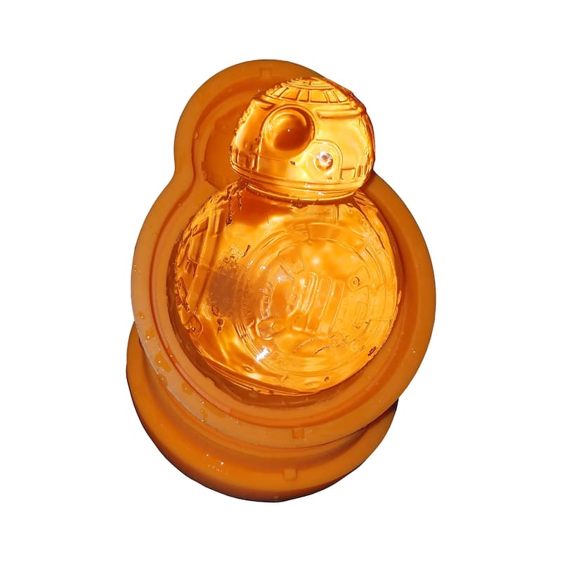 Star Wars Silicone Ice Tray and Chocolate Mold - Full Figure BB-8 - Orange
