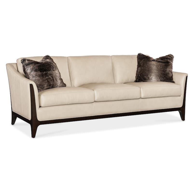Tular Leather Sofa, Cream