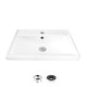 preview thumbnail 2 of 11, STYLISH 20 1/4 inch Rectangular Undermount Porcelain Bathroom Sink with two Overflow Finishes included - 20 1/4" x 16" x 6 1/4"