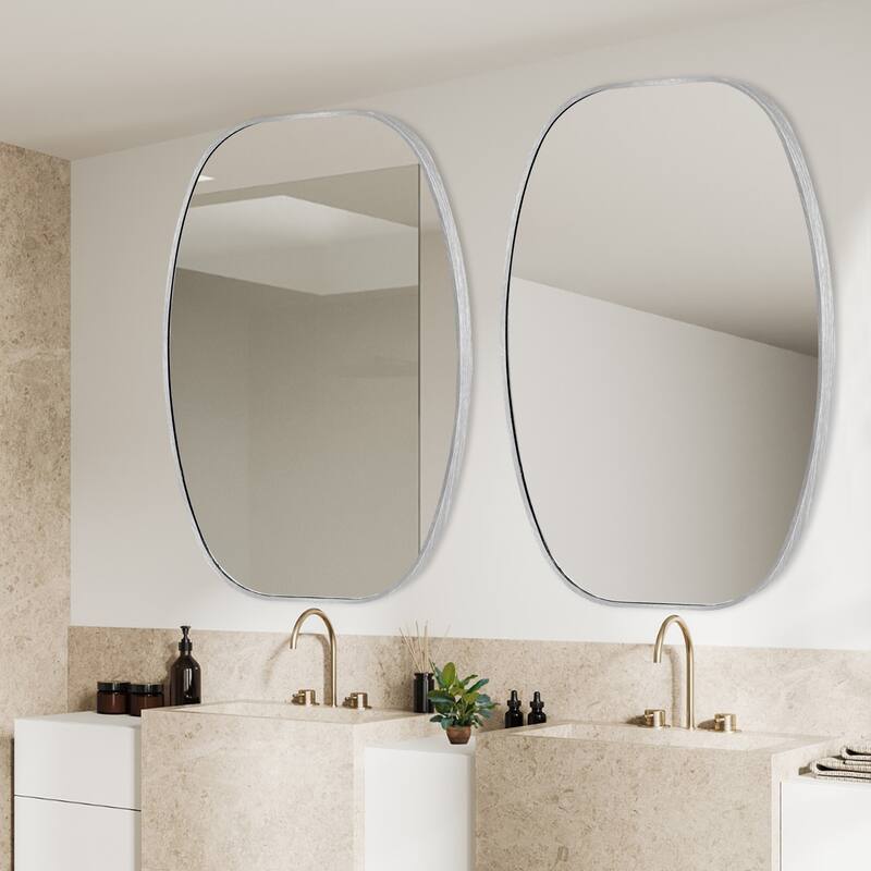 2 Pack Oval Mirror Vanity Decorative Wall Mirror