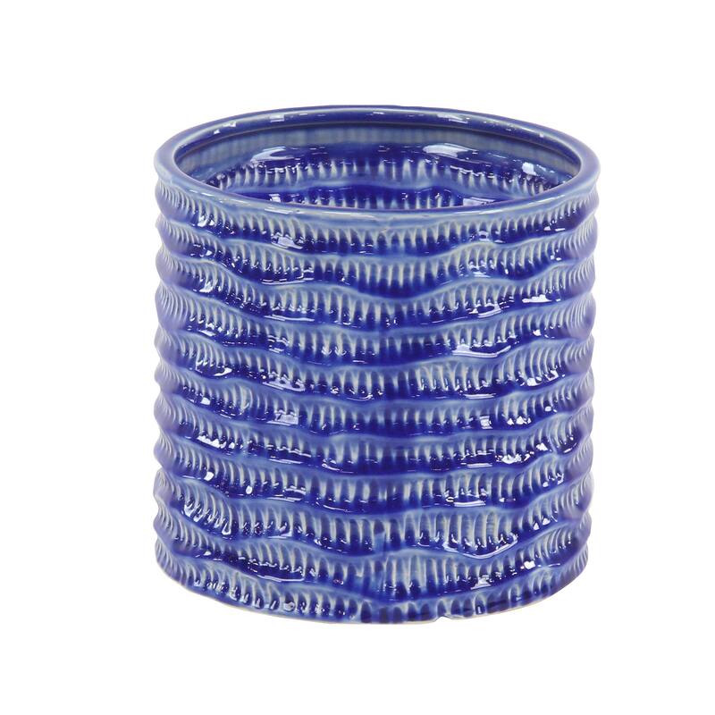 Porcelain Coastal Planter (Set of 3) - S/3 9", 7", 6"H