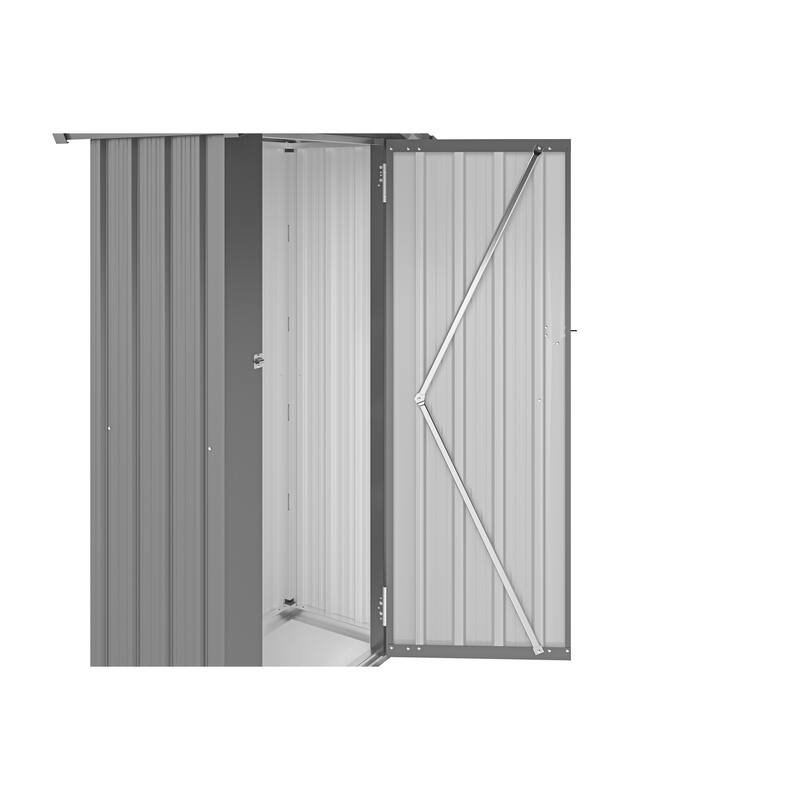2.5*1.4ft Storage Shed, High Quality Galvanized Iron Sheet, Waterproof Design, Reasonable Internal Space Planning, With Lock