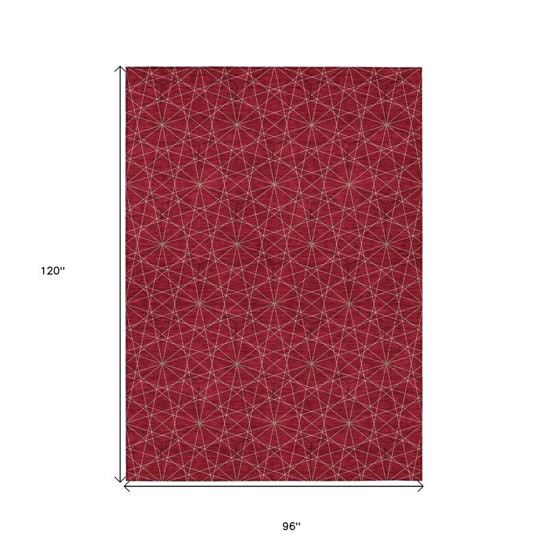HomeRoots Geometric Transitional Rectangle Outdoor Rug