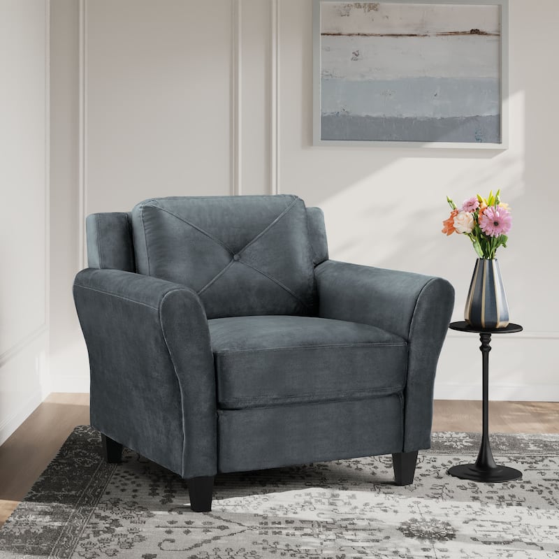 iLounge Harvard Microfiber Chair - Grey