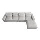 preview thumbnail 12 of 13, Modern Modular Down Sectional Sofa,Light Grey/Dark Blue