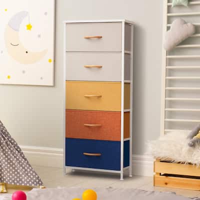 Crestlive Products Household 5-Drawer Vertical Dresser Storage Chest