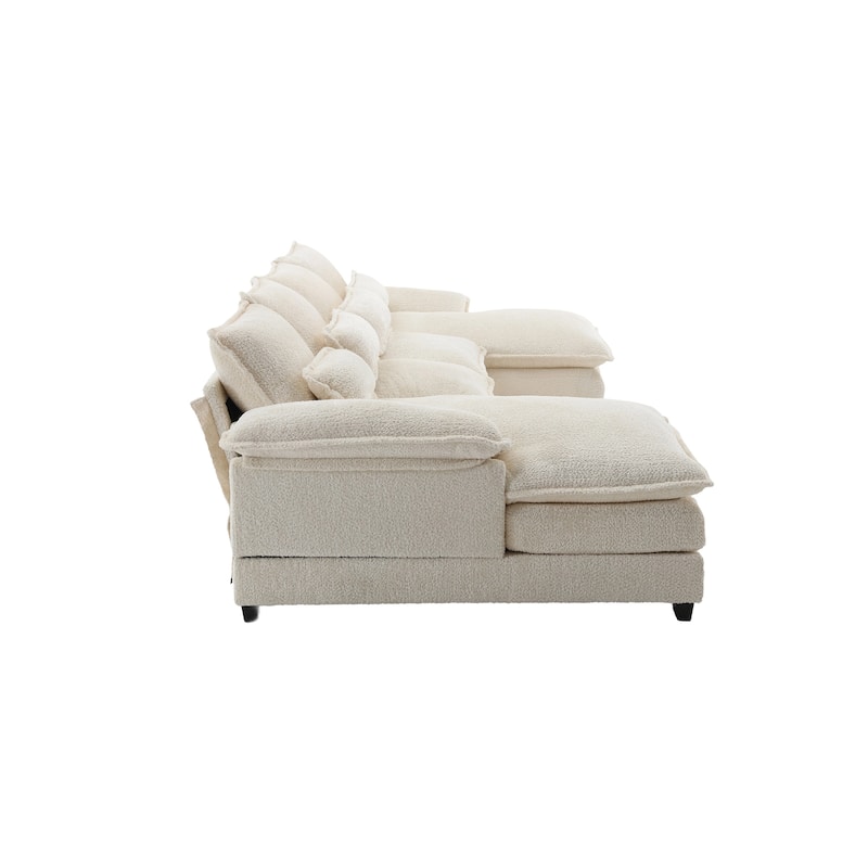 110.63" U-Shaped 6-Seater Sofa with Spacious Design