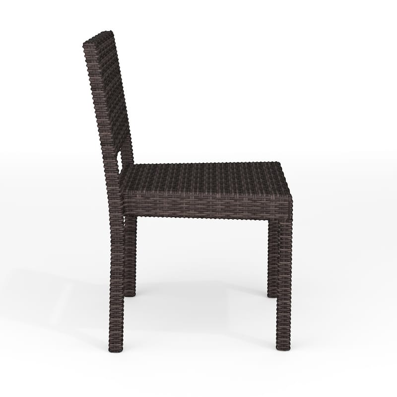 Martha Stewart 2PK Outdoor Rattan Wicker Stackable Side Dining Chairs - 18.5"W x 21.75"D x 33.5"H