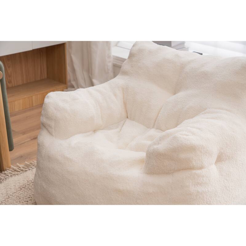 Bean Bag Chair, Ultra Soft Fur Sack, Fluffy Lazy Sofa, Bean Bag Cover, Lounger Seat for Bedroom, Living Room, Adult, Teen
