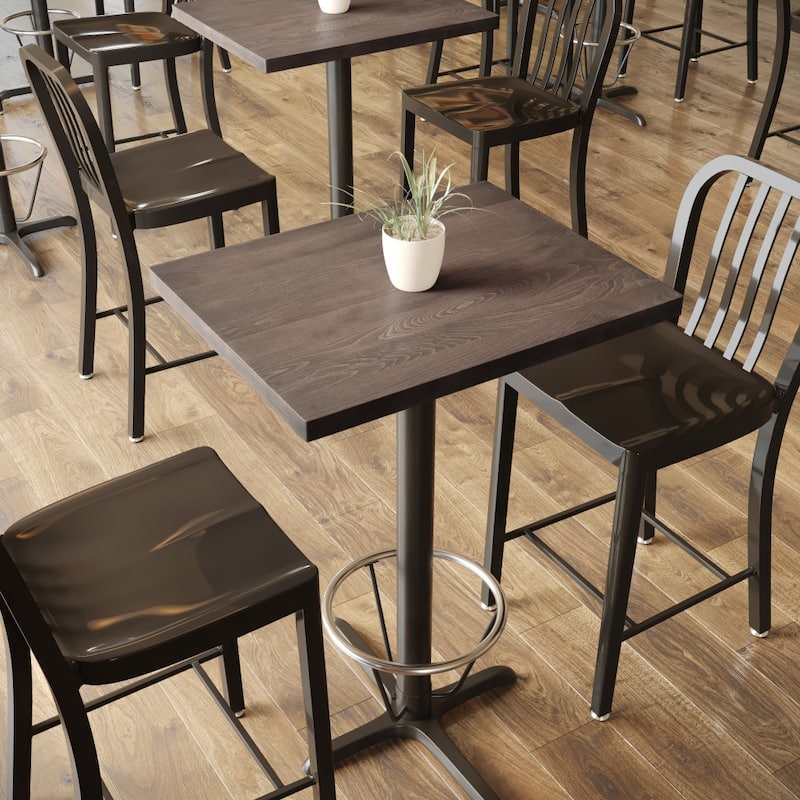 Commercial Solid Wood Tabletop with Support Bars for Indoor Use