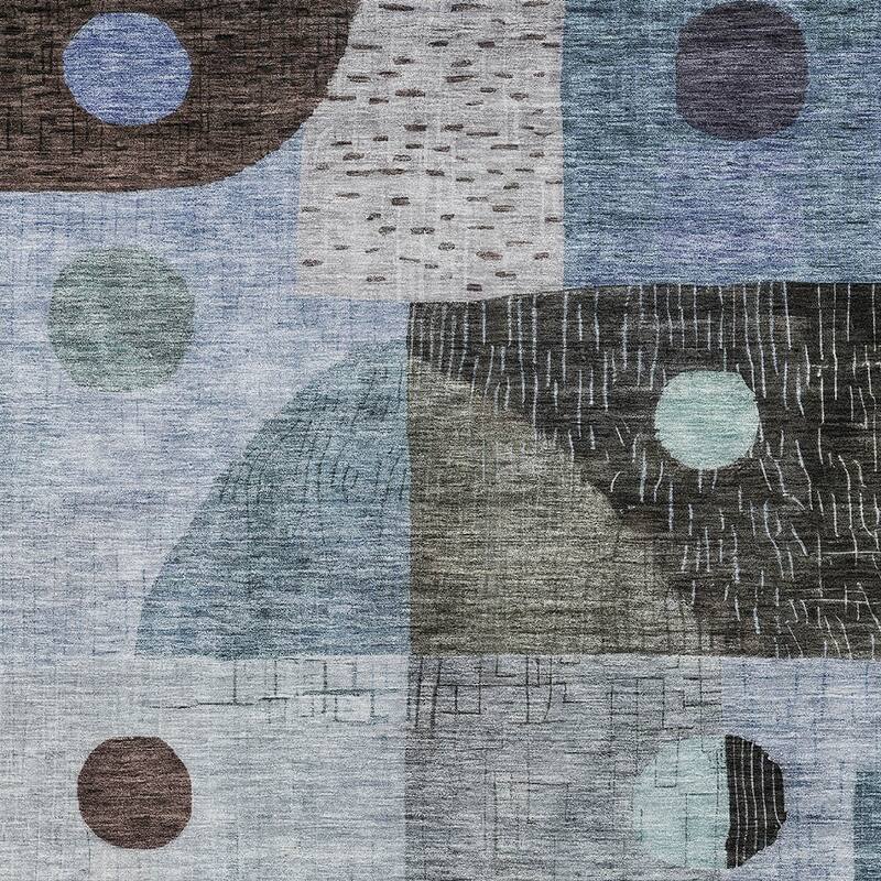 HomeRoots Geometric Transitional Rectangle Outdoor Rug