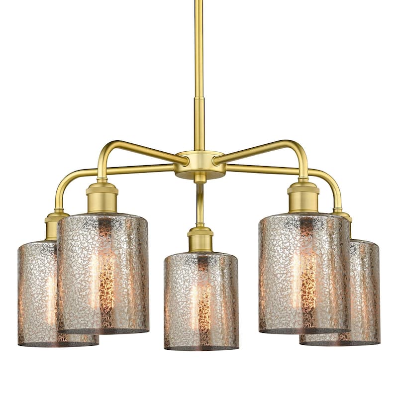 Innovations Lighting 516-5CR-15-23 Cobbleskill Chandelier Cobbleskill - Satin Gold / Mercury