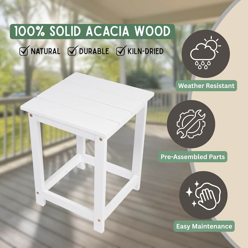 Sonoma Modern Outdoor Acacia Side Table