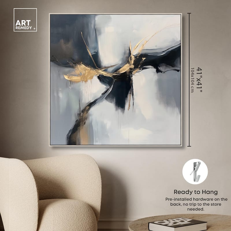 Golden Fissure I Canvas by Art Remedy