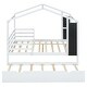 preview thumbnail 6 of 11, Full Size House-Shaped Platform Bed Mattress Holde Solid Wood Bed Frame with Writing Board and Trundle - White